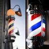 MIXXON Barber Pole LED Light, Rotating Salon Barber Shop Light, Waterproof Hair Salon Sign Lamp, for Outdoor Retro Window Wall Graphic Decoration view 2