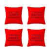 maqa Custom Pillow Covers 18x18 Set of 4 Customize Throw Pillowcase Add Your Photo Text Logo Personalized Pillow Cover Red view 1