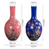 AMITVA China Style Decorative Vase, Classic Ceramic Vases for Art Home Decoration, Chinese Retro Porcelain Ceramic Vase with Peony Painting, B:40 * 26 cm view 4
