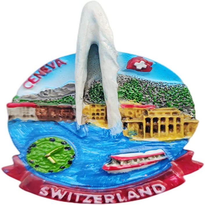 Geneva Switzerland Magnet Fridge Refrigerator Magnet Decoration Sticker Souvenir Resin Crafts Kitchen Whiteboard
