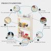 SAUNUOWL 10cm Slim Rolling Storage Cart, Skinny Mobile Kitchen Pantry Cart with Wheels, Slide Out Utility Narrow Rolling Cart Easy Assemble for Tight Spaces, White (Color : 5-Layer) view 3
