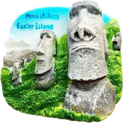 Moai Easter Island Chile Magnet Fridge Refrigerator Magnet Decoration Sticker Souvenir Resin Crafts Kitchen Whiteboard