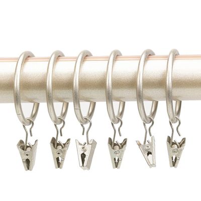 Curtain Rings,Curtain Hooks,Hanging Rings,50 Pack Drapery Curtain Rings with Clips and Hooks for Home Window Decoration Photos Art Craft Displays and Outdoor Activities Supplies,3.5mm*25mm ( Color : 3