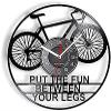 Vinyl Clock Non Ticking Wall Clock Vinyl Record Wall Clock Healthy Exercise Low Carbon Lifestyle Riding Bike Wall Clock Art Decor Music Clock Mechanism 12 inches view 1