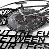 Vinyl Clock Non Ticking Wall Clock Vinyl Record Wall Clock Healthy Exercise Low Carbon Lifestyle Riding Bike Wall Clock Art Decor Music Clock Mechanism 12 inches view 2