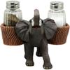 1 Set Of Calls Trumpeting Elephant Glass Salt And Pepper Shakers Holder view 1