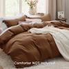 Bedsure Brown Duvet Cover Twin/Twin XL Size - 2 Pieces Prewashed Cotton-Like Polyester Extra Soft Bedding Set, Includes 1 Twin Duvet Cover 68''x90'' with Zipper Closure & 1 Pillow Sham, No Comforter view 2