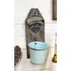 1 Pcs Of Rustic Western Wooden Wall Beer Bottle Opener With Vintage Bucket Pail view 3