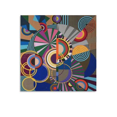 JUNQIAO Beatriz Milhazes Sonho Tropical Art Decorative Picture Home Decor Poster Wall Art Hanging Picture Print Bedroom Decorative Painting Posters Room Aesthetic 20x20inch(50x50cm)