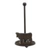 1 Pcs of Cast Iron Rustic Holstein Cow with Scroll Art Kitchen Paper Towel Holder Stand view 3