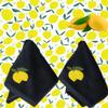 2 Pack Lemon Hand Towels, 100% Soft Cotton, Basket Stuffers, (12x20 Inches) Decor Gift Packed, Ideal for Kitchen and Bathroom Use (Black1, 2) view 2
