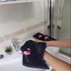 2 Pack Hot Pink Filamingo Hand Towels, 100% Soft Cotton, Basket Stuffers, (12x20 Inches) Decor Gift Packed, Ideal for Kitchen and Bathroom Use view 4