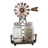 1 Set Of 6.5"H Rustic Country Farm Windmill Outpost Salt And Pepper Shakers view 2