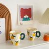 Mug Cups Hand Squeezed Fruit Cup Ceramic Hand-painted Milk Water Cup Coffee Cup Creative Breakfast Mug Couple Coffee Mug view 4