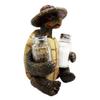 1 Set Of Slow Seasons Outgoing Turtle With Wicker Hat Salt Pepper Shakers Holder Figurine view 2
