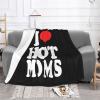 I Love hot Moms Blankets Super Soft Warm Fleece Blanket, Suitable for Sofa Home Decoration Travel 60"x50" view 2