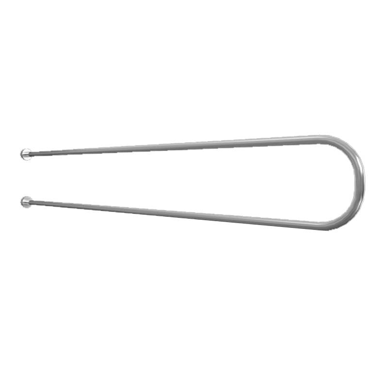 Wall Hanging Metal Curtain Rod - Side Curtain Support Rod - Beauty Salon Partition Curtain Rod (Color : Silver, Size : 120cm)