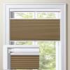 MiLin Top Down Bottom Up Cordless Cellular Shades No Tools No Drill Blinds for Windows Shades for Indoor Windows Honeycomb Blinds - 100% Blackout Brown 33" W x 64" H view 1