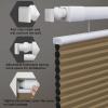 MiLin Top Down Bottom Up Cordless Cellular Shades No Tools No Drill Blinds for Windows Shades for Indoor Windows Honeycomb Blinds - 100% Blackout Brown 33" W x 64" H view 3