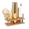 AUOXIOUYM 11-Pcs Cocktail Shaker Set Gold,Bartending Kit Stainless Steel Shakers 25oz Bar Kits for Bartender Mixing Set Barware Tool Sets for Professional Bartender and Home view 1