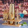 AUOXIOUYM 11-Pcs Cocktail Shaker Set Gold,Bartending Kit Stainless Steel Shakers 25oz Bar Kits for Bartender Mixing Set Barware Tool Sets for Professional Bartender and Home view 2