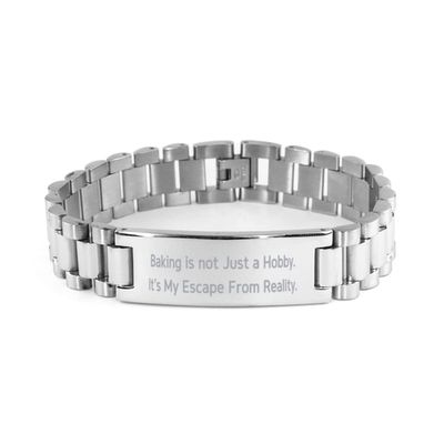 Baking Gifts For Men Women, Baking is not Just a Hobby. It's My, Sarcasm Baking Ladder Bracelet, Engraved Bracelet From Friends, Baking supplies, Cake decorating, Baking kit, Gift for baker, Apron,