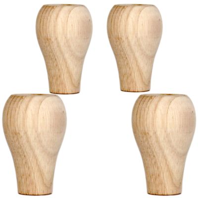 Furniture Legs,Solid Wood Furniture Replacement Legs,Unfinished Bun Feet,Round Finished Wooden Legs,for Kitchen/Couch/Sofa/Ottoman/Tv Stand/Loveseat/Dresser/Chair/Stool/Bookshelf(3.5cm)