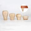Furniture Legs,Solid Wood Furniture Replacement Legs,Unfinished Bun Feet,Round Finished Wooden Legs,for Kitchen/Couch/Sofa/Ottoman/Tv Stand/Loveseat/Dresser/Chair/Stool/Bookshelf(3.5cm) view 2