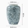 AMITVA Oriental Ceramic Jar Ginger Jars with Lids for Home Dcor Jingdezhen Hand Painted Lotus Blue White Porcelain Vase Ornament for Gift view 3