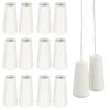 DECHOUS 12Pcs Window Blind Wood Cord Pulls: White Decorative Shade Pull Cord Knobs Drops End for Home Office Window Roman Blinds or Shades Accessories view 1