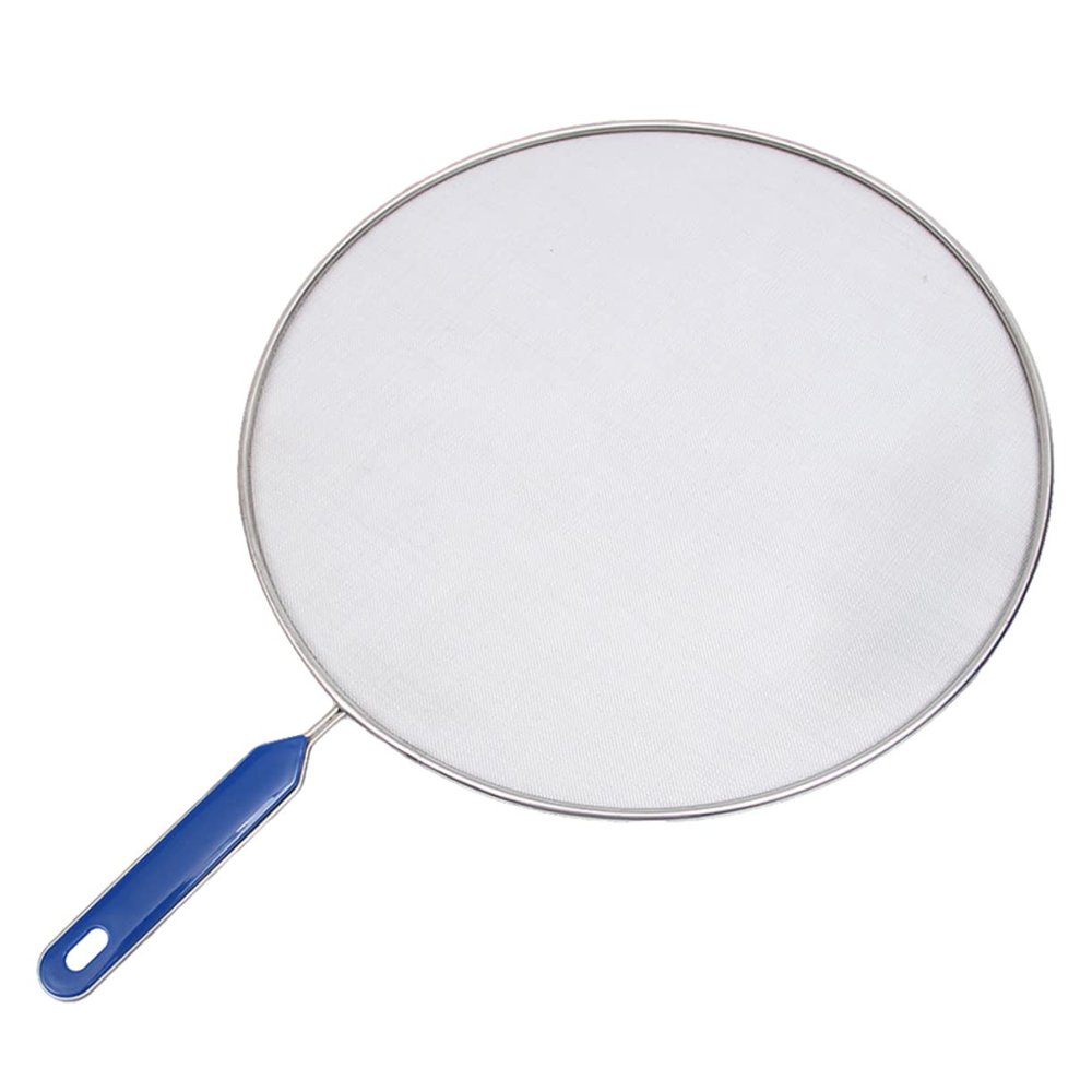 Anneome Anti-oil Splash Stainless Steel Cooking Pot Net Cover Hangable Handle Gadget for Protection and Mess Cooking Tool