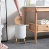 DYPASA Garbage Recycling Bin 7L Trash Can with Lid Press Dustbin for Living Room Toilet Bathroom Kitchen Garbage Bucket High Foot Imitation Wood Rubbish Can Kitchen Trash Can view 4
