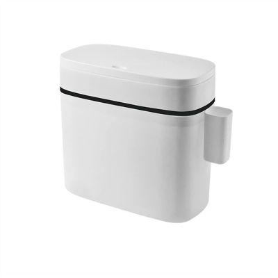 DYPASA Garbage Recycling Bin 12L Bathroom Waste Bin Household Trash Can with Lid Living Room Simple Pressing Modern Kitchen Paper Basket Kitchen Trash Can