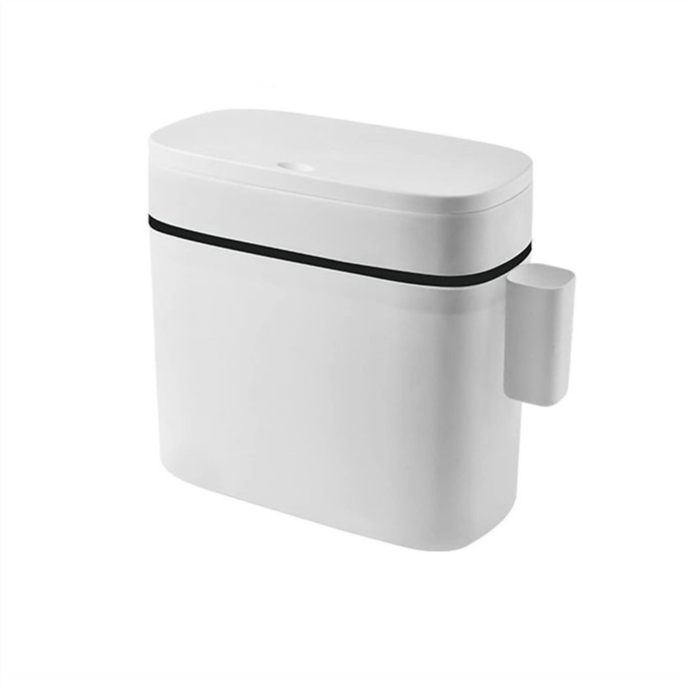 DYPASA Garbage Recycling Bin 12L Bathroom Waste Bin Household Trash Can with Lid Living Room Simple Pressing Modern Kitchen Paper Basket Kitchen Trash Can
