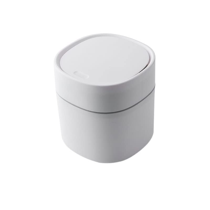 DYPASA Garbage Recycling Bin Household Garbage Basket Mini Trash Can Tabletop Trashcan Storage for Kitchen Sitting Room Small Waste Dustbins Kitchen Trash Can (Color : Gold)