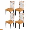 Pumpkin Dining Chair Cover Set of 4,Stretch Chair Protectors Slipcover,Spandex Kitchen Chair Seat Back Cushion Slip Cover for Dining Room Party,Hotel Fall Thanksgiving Maple Leaves Orange Autumn view 1