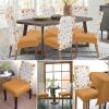Pumpkin Dining Chair Cover Set of 4,Stretch Chair Protectors Slipcover,Spandex Kitchen Chair Seat Back Cushion Slip Cover for Dining Room Party,Hotel Fall Thanksgiving Maple Leaves Orange Autumn view 3