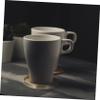 Beavorty 2pcs Brass Tea Cup Mat Non- Design for Home Tea Serving and Protecting Elegant Brass Color view 4