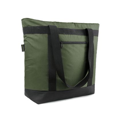 BeeGreen Cooler Bag Soft Insulated Tote for Beach Travel Grocery Shopping Lunch Portable Large Ice Coolers with Handle Hard Freezer Bags with Zippered Top Foldable Leakproof Delivery Totes Moss