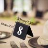 WORDFUN Tabletop Number Sign, Double-Sided 3D Digital Table Number Card, Transparen/Black Frosted Acrylic Table Signs, for Receptions, Banquets, Cafs, Restaurants, Hotel view 2