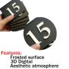 WORDFUN Tabletop Number Sign, Double-Sided 3D Digital Table Number Card, Transparen/Black Frosted Acrylic Table Signs, for Receptions, Banquets, Cafs, Restaurants, Hotel view 3