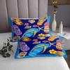 Flip Flops Bedspread Set Queen Size for Kids,Boys Girls Conch Starfish Quilt Set Wave Point Stripes Bedspread Coverlet Summer Cool Bedspread 3 Piece Decorative Bedding Quilted with 2 Pillow Shams view 3