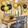 80th Birthday Balloons for Men, 15 Pcs Black Gold Happy 80th Birthday Balloons, Black Gold 80th Birthday Party Decorations Balloons for Men Women 80th Birthday Decor view 4