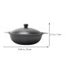 DEPILA glass cooking pot 1Pc Convenient Creative Simple Durable Claypot Casserole Stewed Chicken Pot for Home Pot (Color : 26X24X7CM) view 2