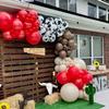 157Pcs First Rodeo Balloon Garland Arch Kit - First Rodeo Party Decorations Backdrop with Black Red Khaki Cow Printed Balloon for CowBoy Themed Party Baby Shower Farm Birthday Party Decorations view 4