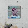 ArogGeld Rustic Octopus Rudder Seagull Tin Sign Sea Wave Metal Wall Art Beach Themed Home Wall Decoration 10x10in Mediterraneans Style Metal Wall Decor for Bedroom Cafe Bar Club Pub Garage view 4