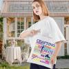 LEVLO Crafting Canvas Tote Bag Crafter Gift Crafting Mom Shoulder Bag For Craft Makers (Crafting Tote) view 3