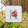 ArogGeld Initial Letter H Tin Sign Monogram Red Floral Metal Wall Art Single Letter Home Wall Decoration Flowers Field 10x10in Country Wall Plaque Decor for Beer Club Bar Pub Cafe Man Cave view 3