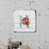 ArogGeld Initial Letter H Tin Sign Monogram Red Floral Metal Wall Art Single Letter Home Wall Decoration Flowers Field 10x10in Country Wall Plaque Decor for Beer Club Bar Pub Cafe Man Cave view 4