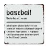 ArogGeld Metal Sign Baseball Definition Metal Wall Art Team Athlete Decorative Wall Art Typography Art Print Chic Poster Plaque for Home Bar Pub Garage Road Man Cave 10x10in view 1